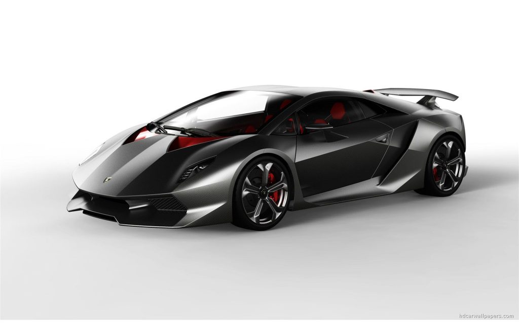 Shiny Black Stylish 2010 Lamborghini Sesto Elemento Concept Fhd Wallpaper