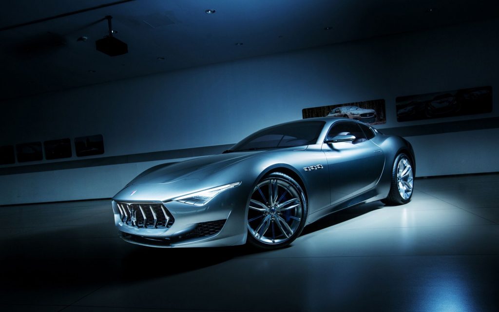 Shiny Ocean Blue 2016 Maserati Alfieri Fhd Wallpaper