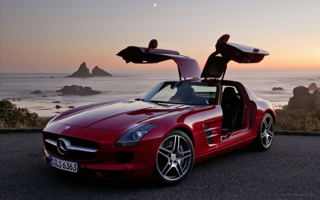 Showy Red 2011 Mercedes Benz Sls Amg 10 Fhd Wallpaper