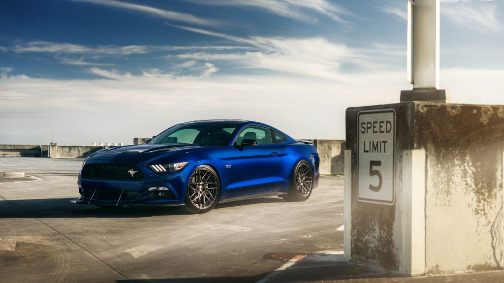 Sleek Peacock Blue Ford Mustang V8 Adv 1 Wheels 5k Uhd Wallpaper