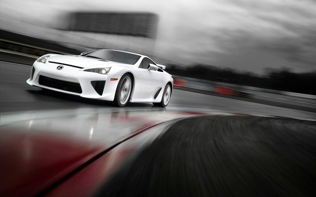 Smart Stylish White 2011 Lexus Lfa Rain Race Fhd Wallpaper