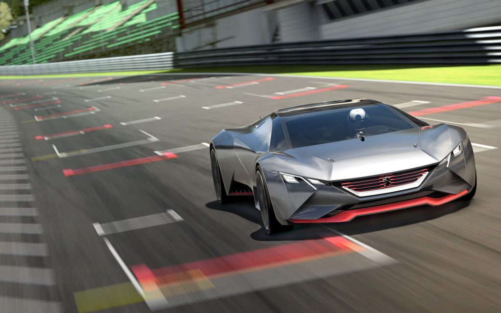 Sparkling Silver Peugeot Vision Gran Turismo 2015 Fhd Wallpaper