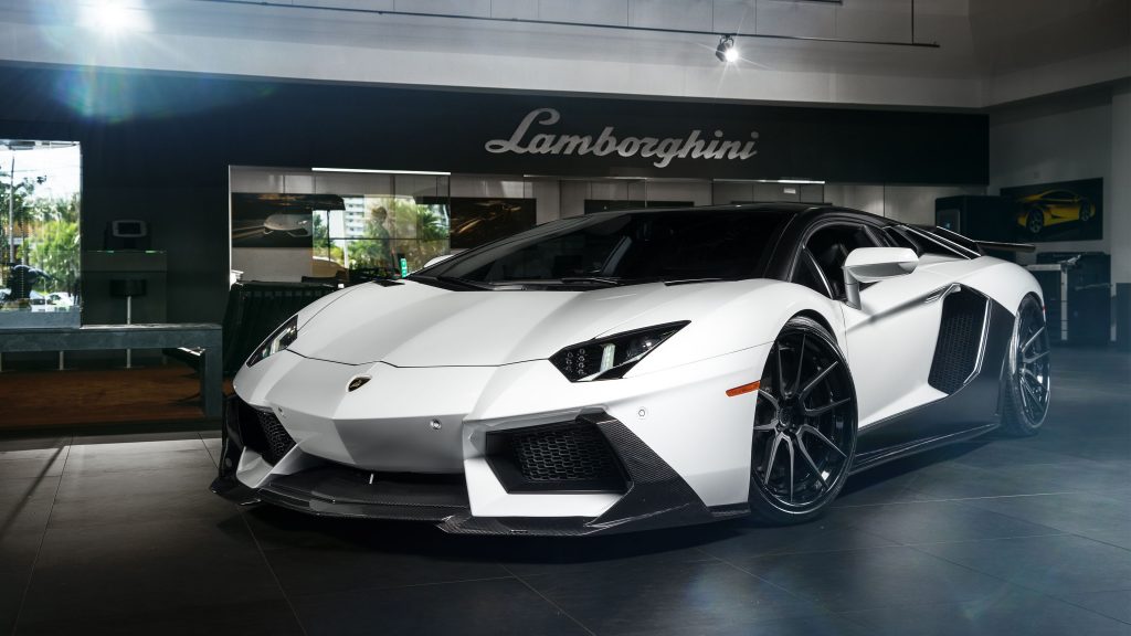 Splendid Adv1 Aventador Lamborghini Miami White 4k Uhd Wallpaper