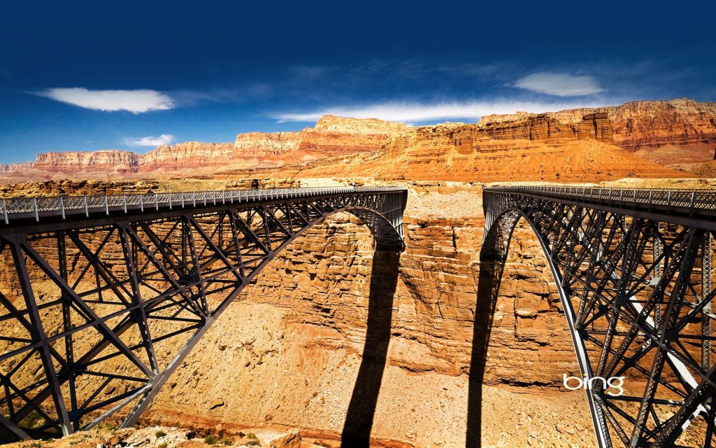 Strongest Iron Navajo Bridge Over Colorado River Fhd Wallpaper