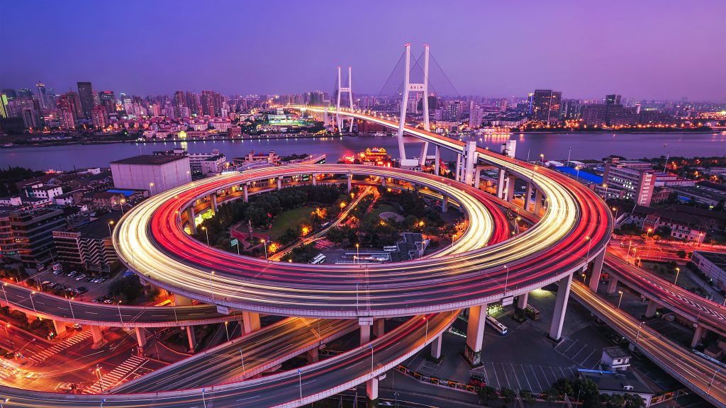 Stunning Beauty Of Nanpu Bridge Huangpu River Shanghai 4k Uhd Wallpaper