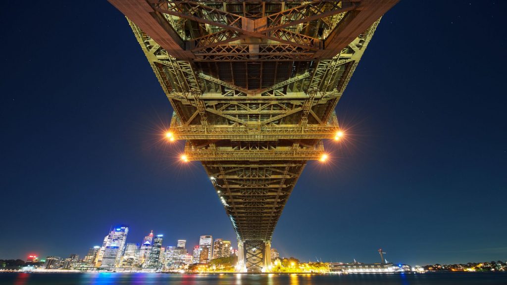 Stunning Beuty Of Sydney Bay Bridge Fhd Wallpaper