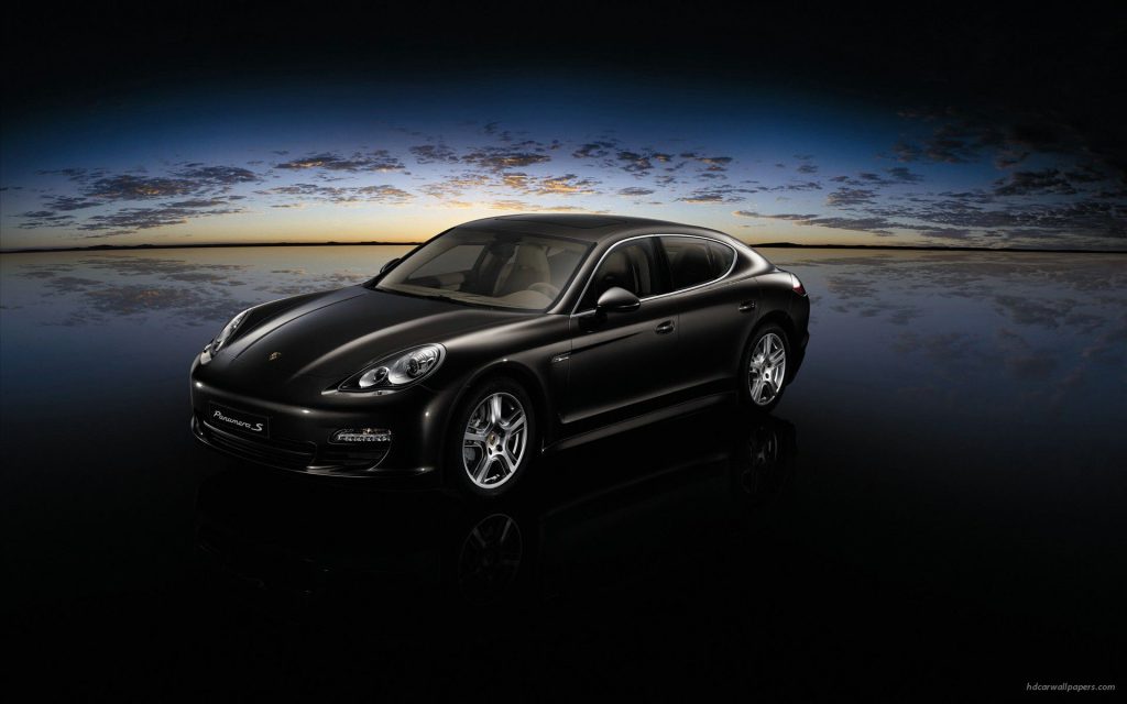 Stunning Black 2010 Porsche Panamera Fhd Wallpaper