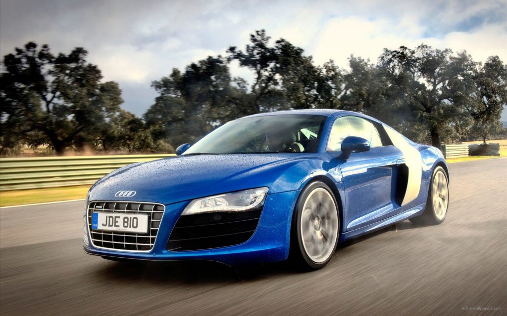 Stunning Blue 2010 Audi R8 5 2 Fsi Quattro 7 Fhd Wallpaper