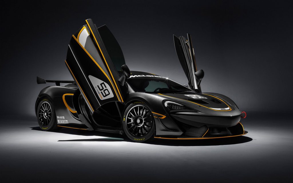 Stylish Black 2016 Mclaren 570s Gt4 1 Fhd Wallpaper