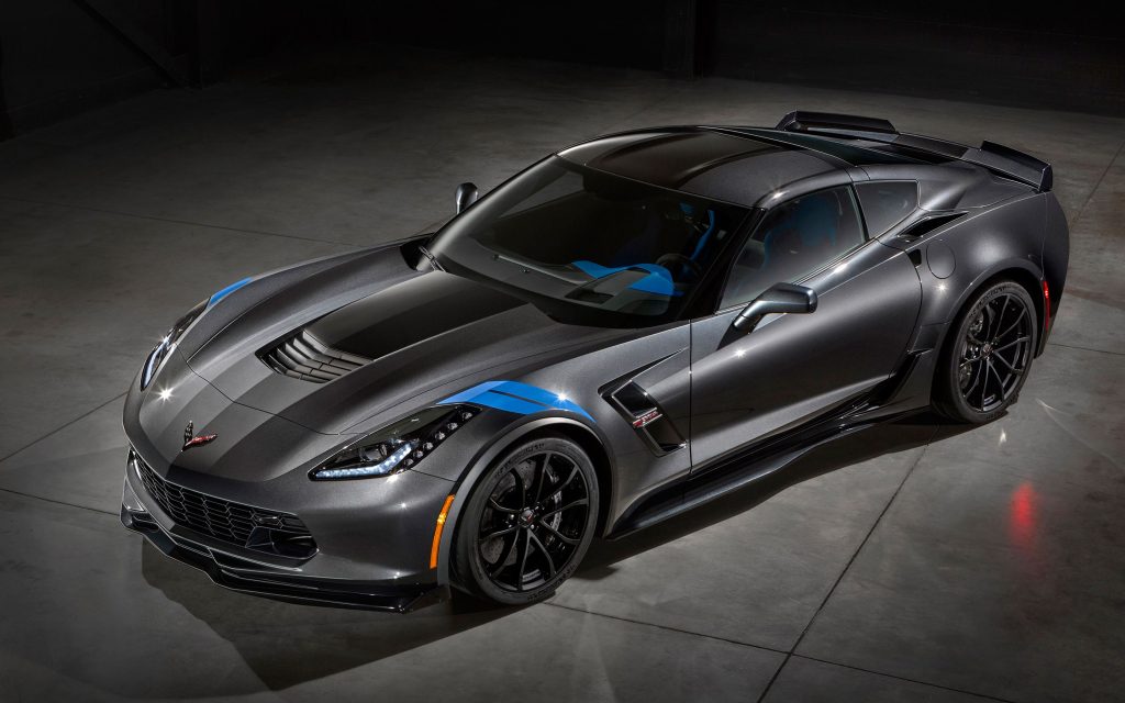 Stylish Black Chevrolet Corvette Grand Sport Car Fhd Wallpaper