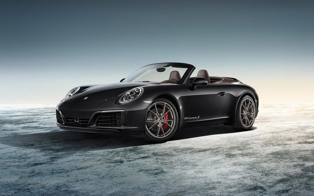 Stylish Black Porsche Exclusive 911 Carrera S Cabriolet 2016 1 Fhd Wallpaper