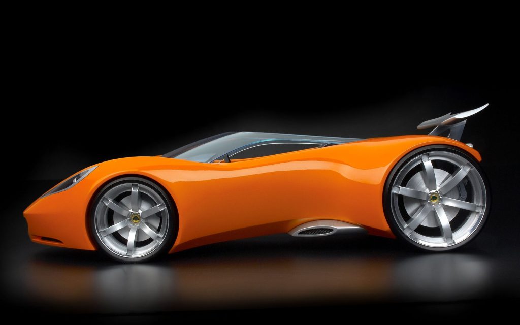 Stylish Lotus Concept Car Flaming Orange Color Fhd Wallpaper