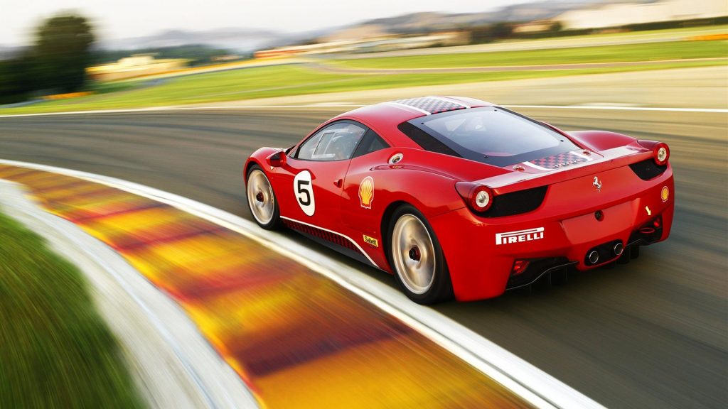 Super Fast 2011 Red Ferrari 458 Challenge Fhd Wallpaper