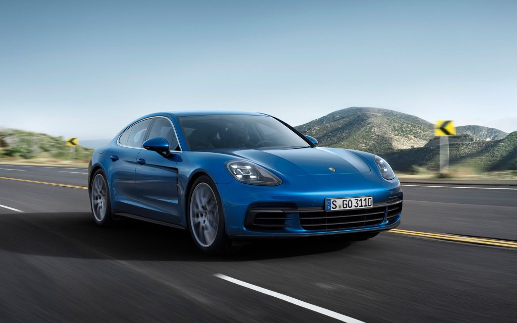 Super Fast 2017 Porsche Panamera 1 Blue Fhd Wallpaper