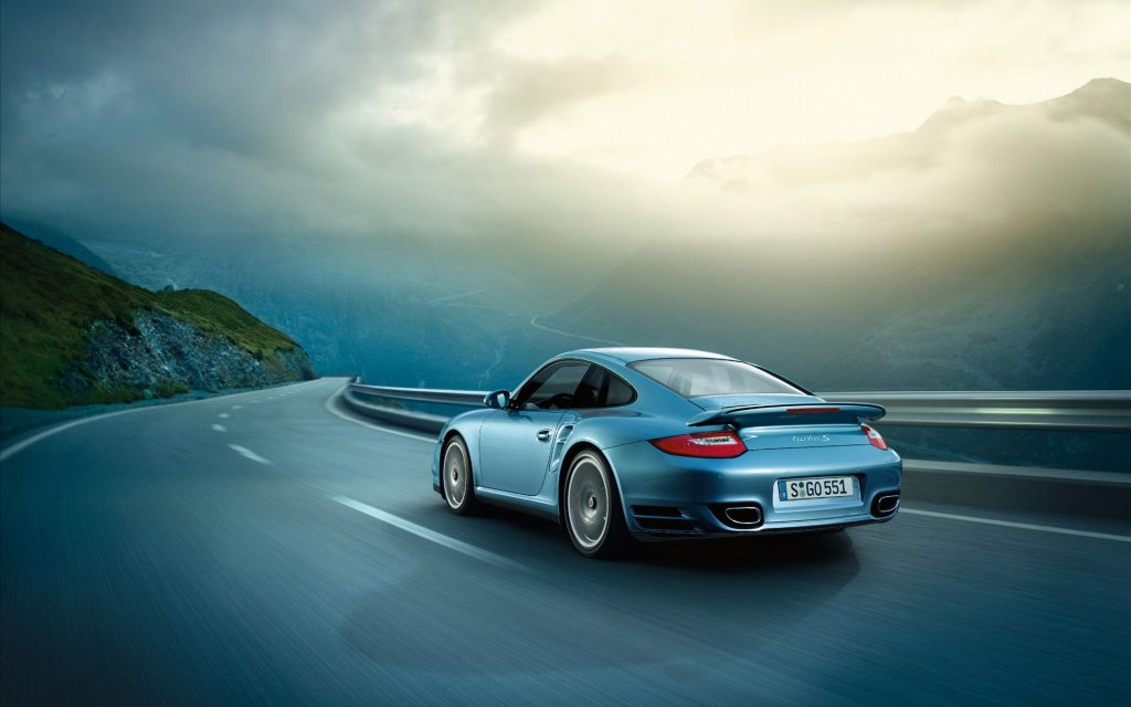 Super Fast Ocean Blue 2011 Porsche 911 Turbo S 2 Fhd Wallpaper