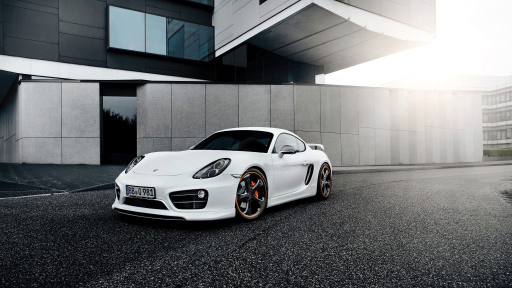 Supreme White Porsche Cayman 2014 Fhd Wallpaper