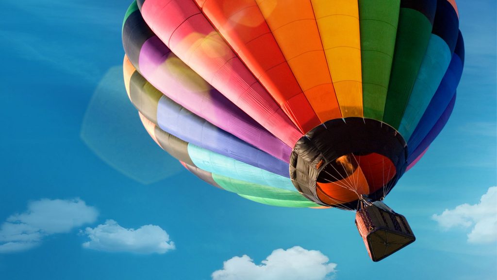 Thrill Ride On Colourful Parachute Fhd Wallpaper