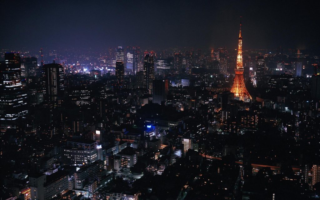 Tokyo Night Dark View Beautiful Images For Hd Wallpaper