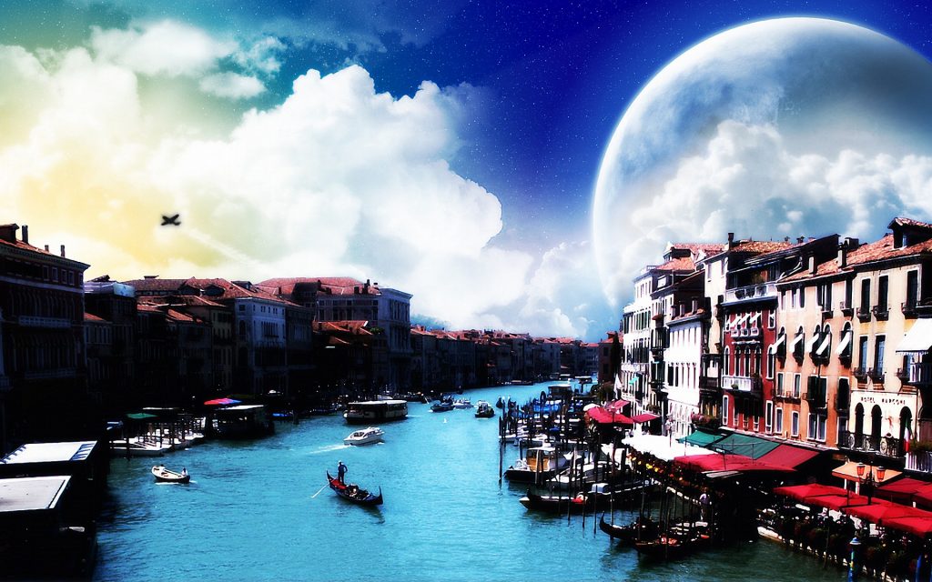 Venice streets dreamy world fhd wallpaper