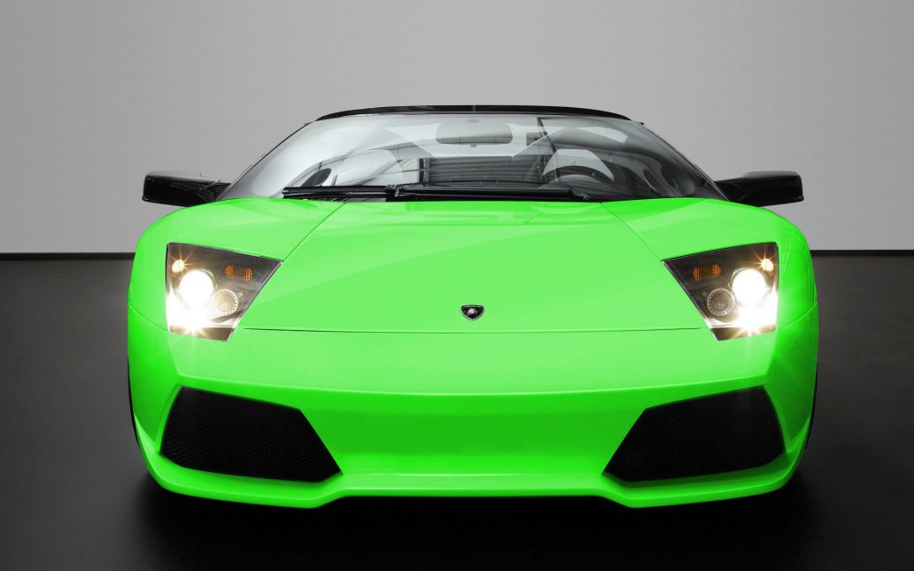 Wonderous Green Lamborghini Murcielago Lp640 Roadster Versace 2009 Fhd Wallpaper