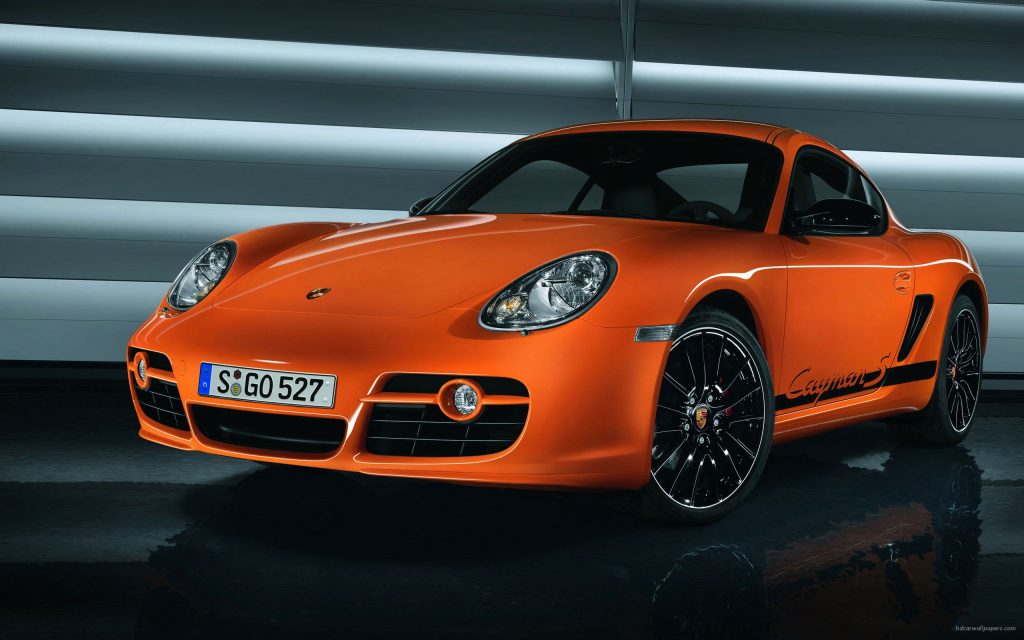 Wonderous Orange Porsche Cayman S Sport Fhd Wallpaper