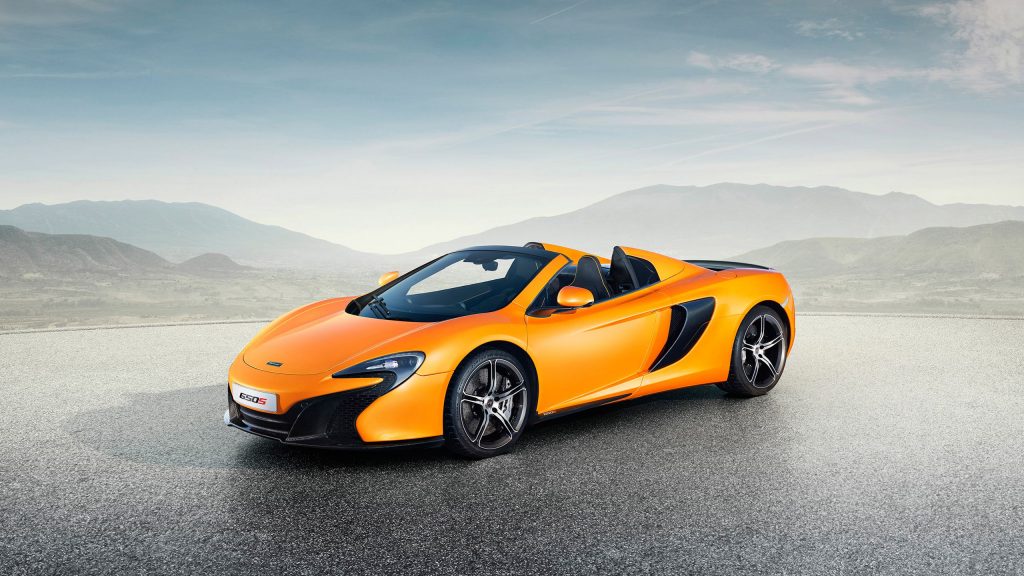 Yellowish Orange 2015 Mclaren 650s Spider Fhd Wallpaper