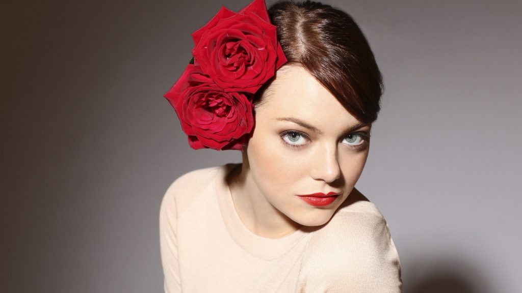 Attractive Emma Stone In Red 4k Uhd Wallpaper