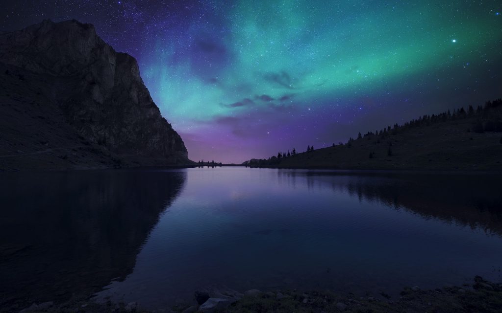Aurora Borealis Colourful Sky Fhd Wallpaper