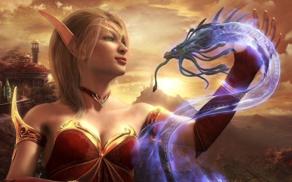 Awesome Blood Elf World Of Warcraft Graphic Fhd Wallpaper