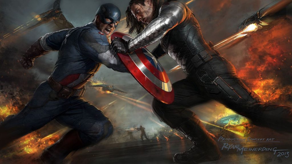 Beautiful Artwork Captain America The Winter Soldier Fhd Movie Wallpaper
