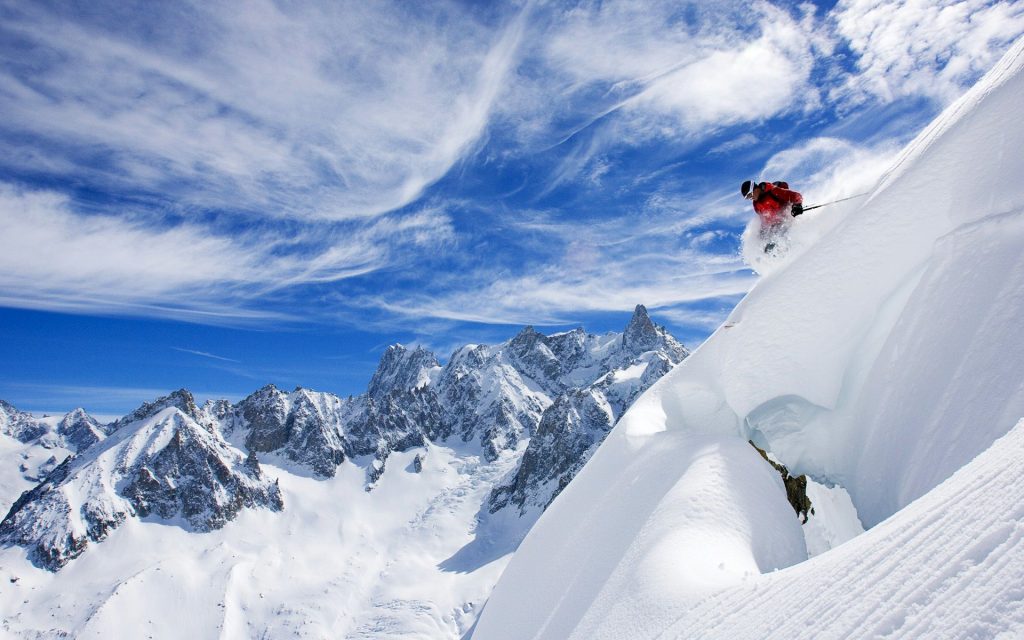 Beautiful White Skiing In France Fhd Wallpaper