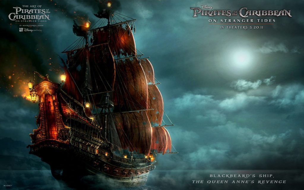Blackbeards Ship In Pirates Of The Caribbean 4 Poster Fhd Wallpaper