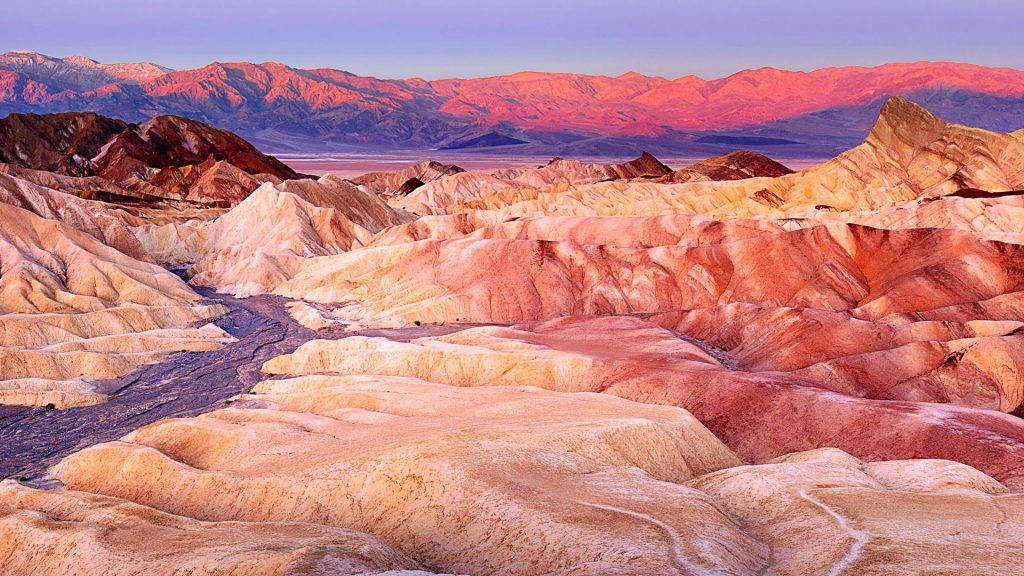 Brightly Zabriskie Point Death Valley California Fhd Wallpaper
