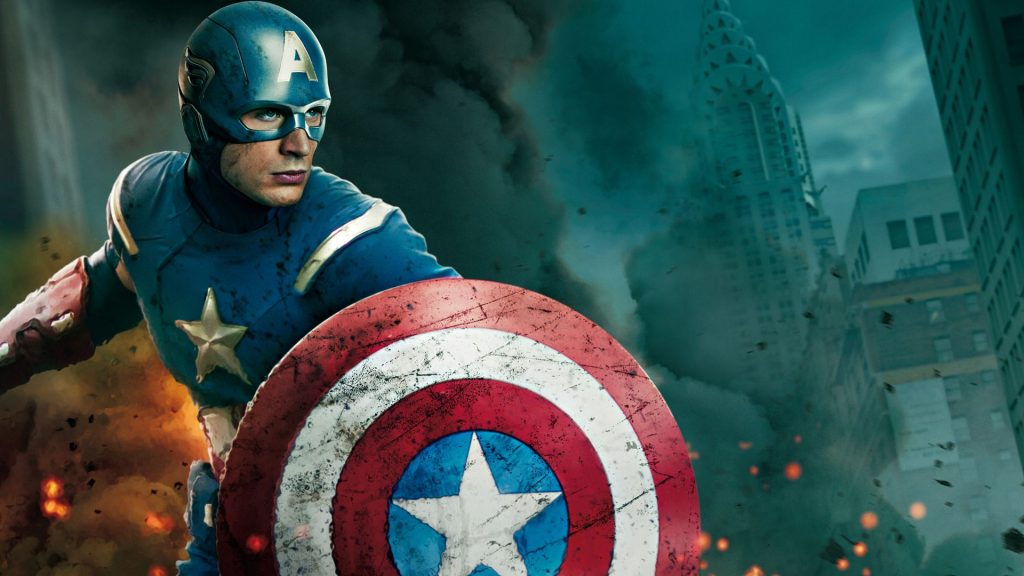 Chris Evans As The Avengers Captain America Fhd Movie Wallpaper