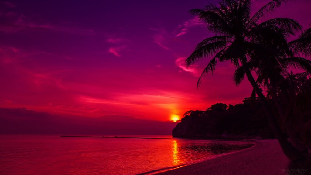 Comely Thailand Beach Sunset Fhd Wallpaper