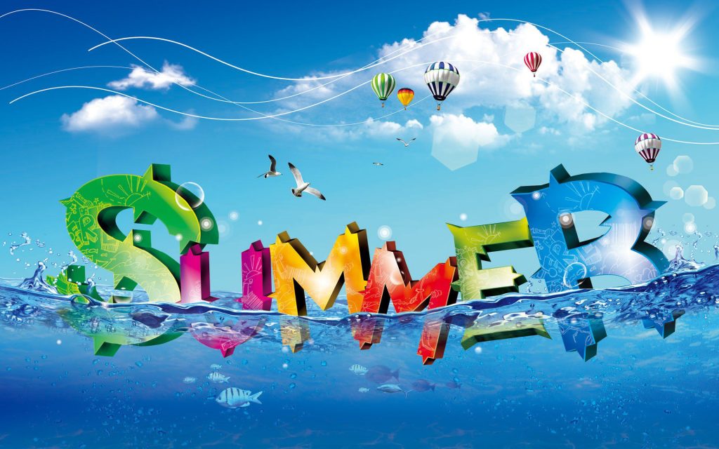 Cool Summer In Water Fhd Wallpaper