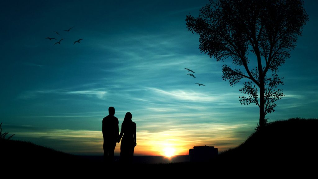 Couples On Sunrise Fhd Wallpaper