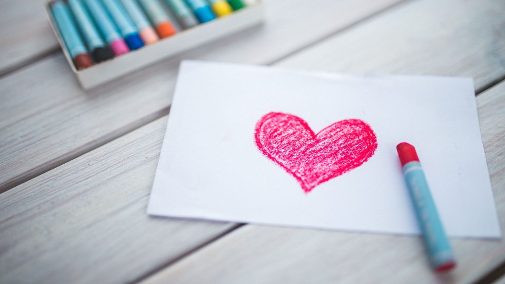 Crayon Love Heart 4k Uhd Wallpaper