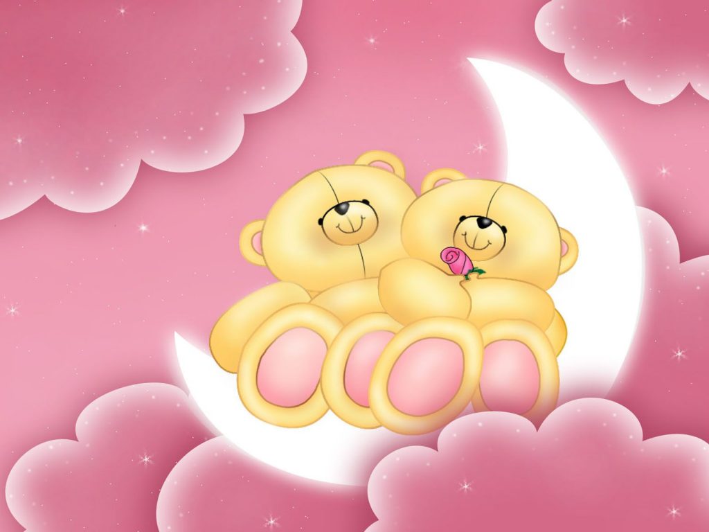 Cute Love Teddies Hd Wallpaper