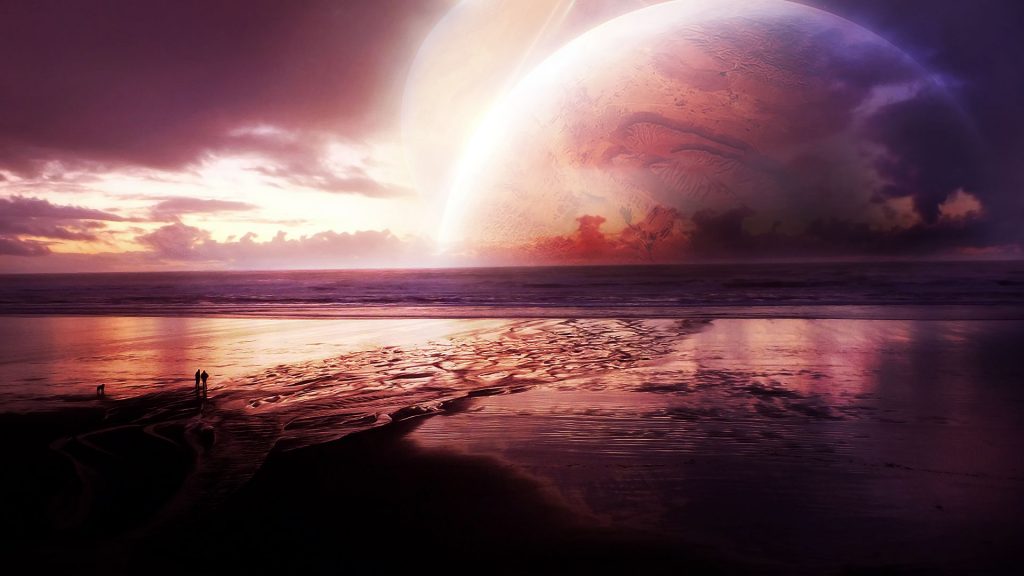 Dreamly Sea Sunset Cosmos Fhd Wallpaper