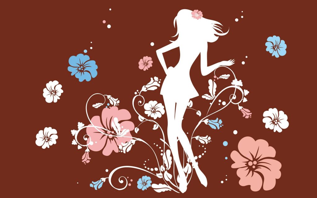 Flower Girl Desktop Background Fhd Wallpaper