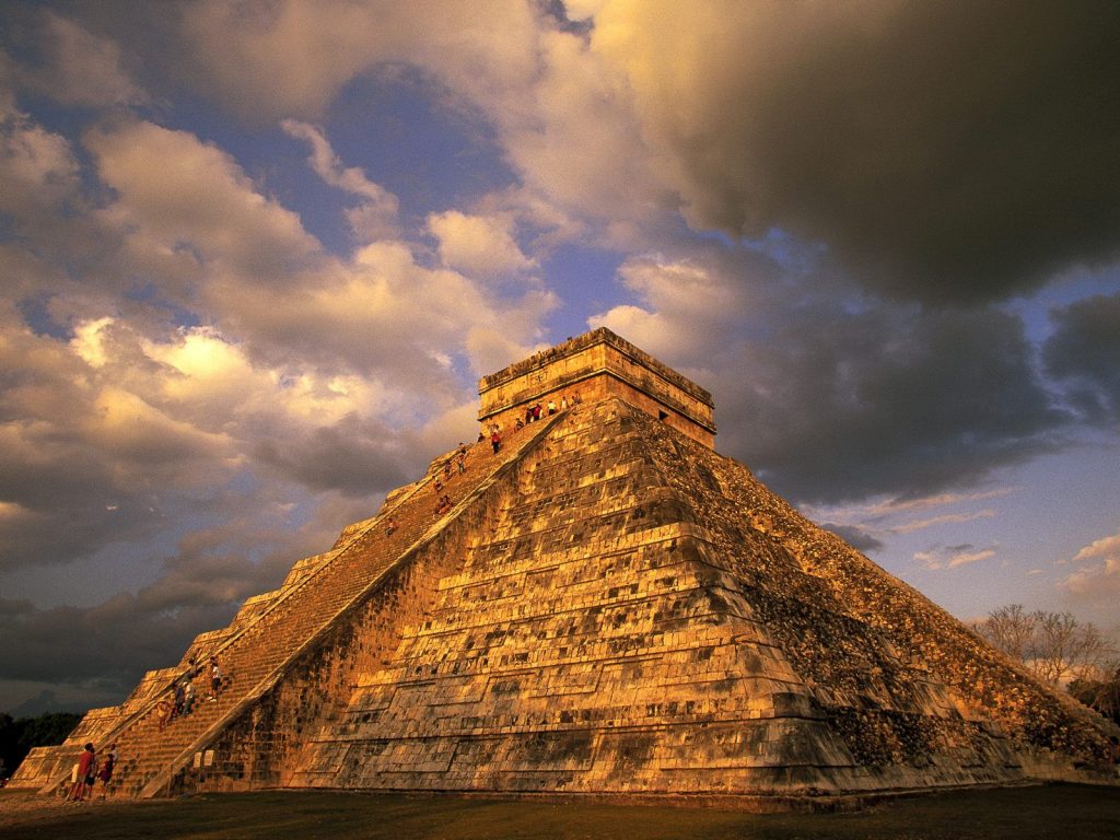Golden Ancient Mayan Ruins Chichen Itza Mexico Hd Wallpaper