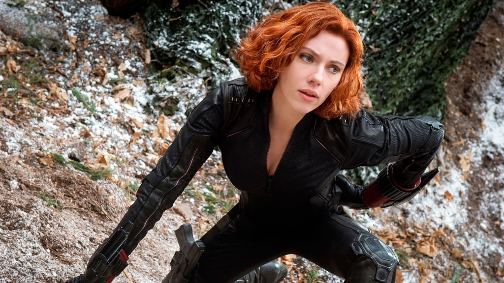 Gorgeous Black Widow In The Avengers Fhd Movie Wallpaper