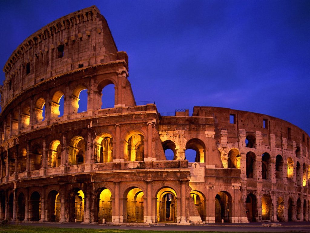 Grand Colosseum Rome Italy Hd Wallpaper