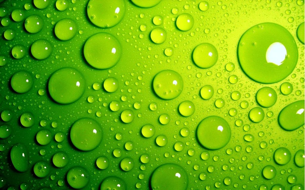 Green Water Bubbles Fhd Wallpaper