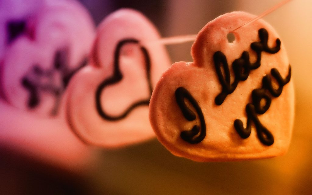 I Love You Cookies Fhd Wallpaper