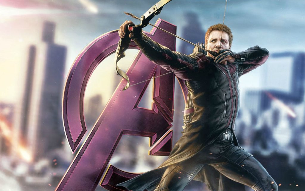 Jeremy Renner As Avengers Hawkeye Fhd Movie Wallpaper