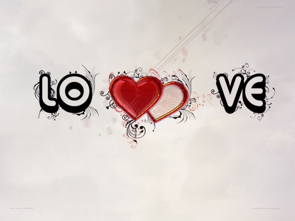 Love Dual Hearts Hd Wallpaper