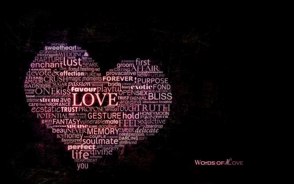 Lovely Heart Of Texts Fhd Wallpaper