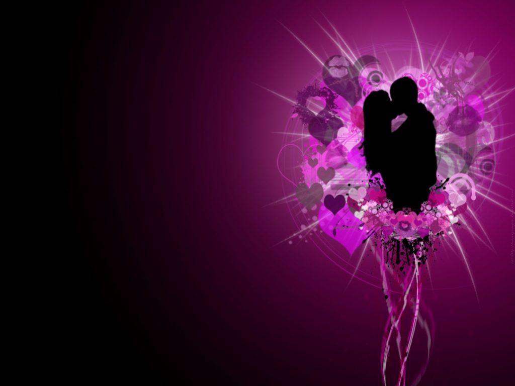 Lovers Kiss Vector Hd Wallpaper